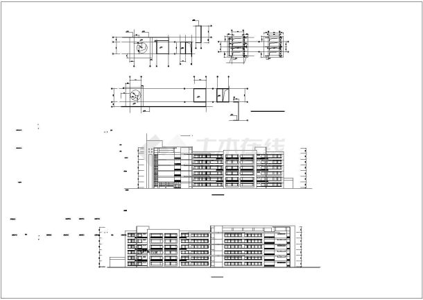 某大学教学楼设计全套施工cad图-图二