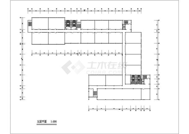 苏州市某附属中学2.4万平米6层框混结构教学楼建筑设计CAD图纸-图一
