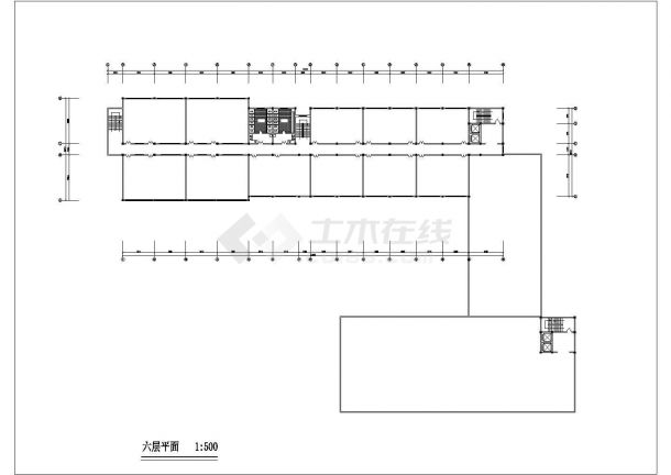 苏州市某附属中学2.4万平米6层框混结构教学楼建筑设计CAD图纸-图二