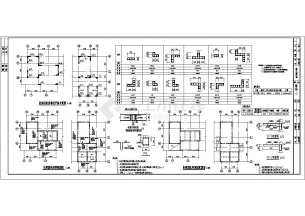 [河北]某地18层高层住宅楼结构施工cad图(带裙房)-图二