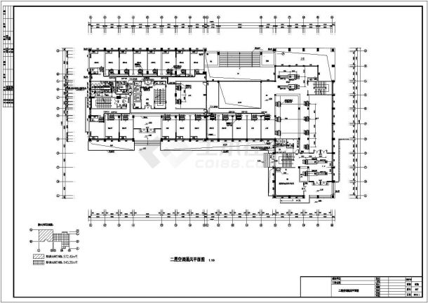 湖南高层办公楼中央空调通风设计施工CAD图-图一
