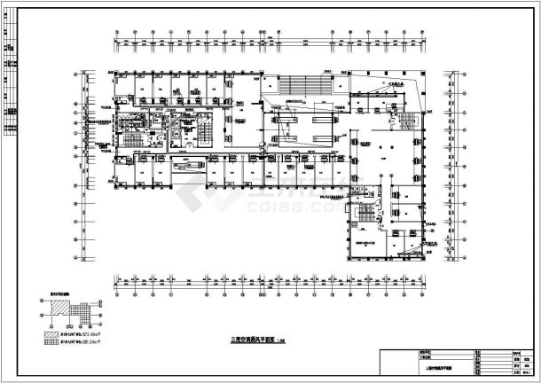 湖南高层办公楼中央空调通风设计施工CAD图-图二