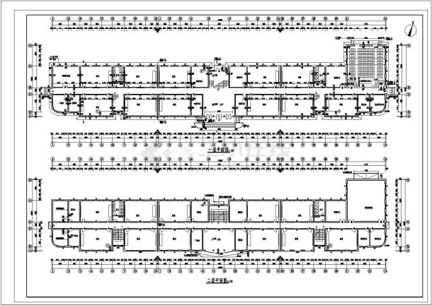 珠海市某中学6200平米4层框架结构教学综合楼建筑设计CAD图纸-图二