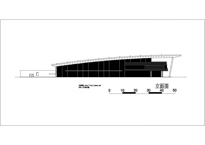 某镇二层14421平米汽车客运站筋混凝土框架结构屋顶为钢结构方案【平立及总平共5个CAD文件 1JPG外观效果图 1文档 】_图1
