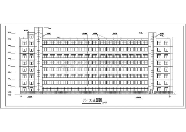 甘肃农业大学11号学生公寓全套建筑设计图纸-图一