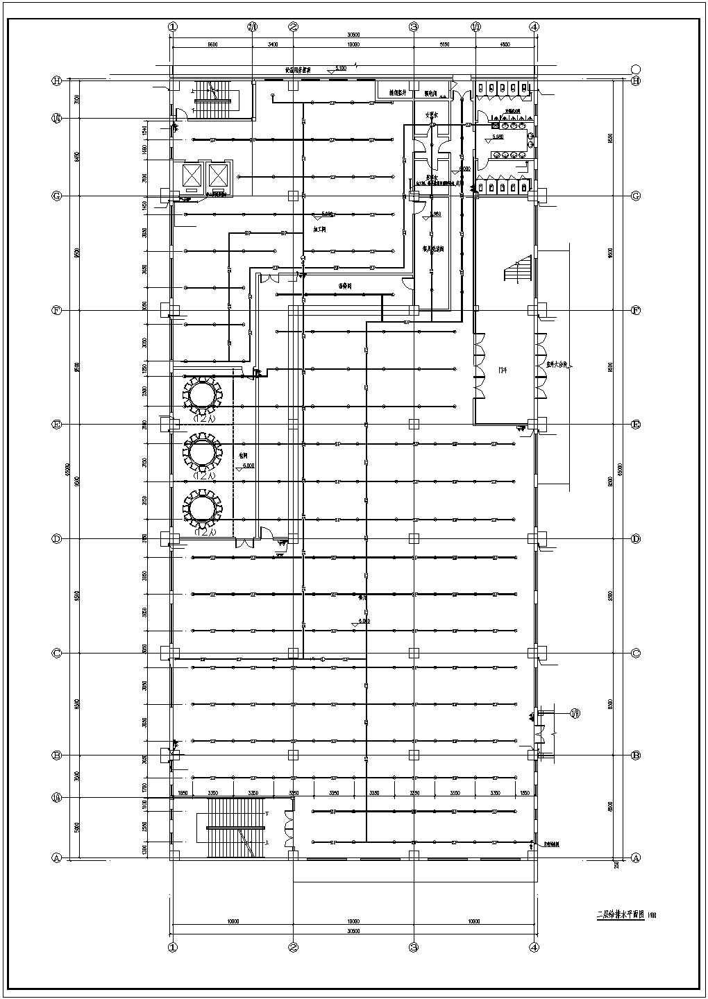 厂房设计_成都某工厂5950平米3层耗材仓库厂房全套给排水系统设计CAD设计图