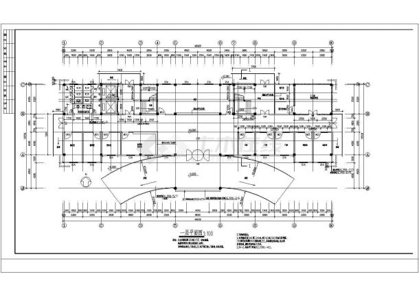 安徽省某市惠安净峰医院综合楼整体施工设计CAD图纸-图二