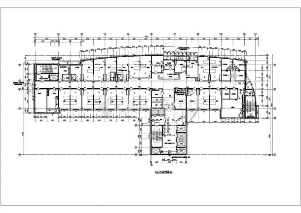 芜湖市第一人民医院住院部建筑施工CAD图不含大样-图二