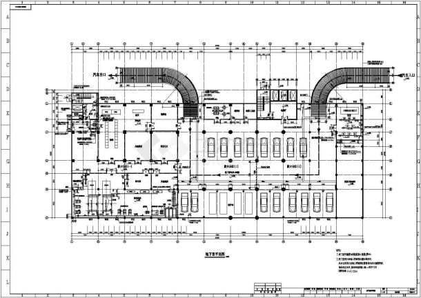 湖北省某市中心医院综合楼全套施工CAD图纸-图一