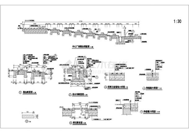 某景区中心工程规划设计cad详细施工图（含小品设计）-图二