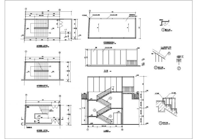 某二层别墅楼梯设计cad全套建筑施工图_图1