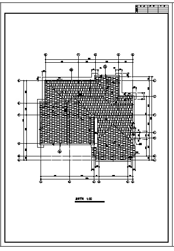 二层框架结构单家独院式现代别墅建筑施工cad图(带地下室设计，共九张)-图二