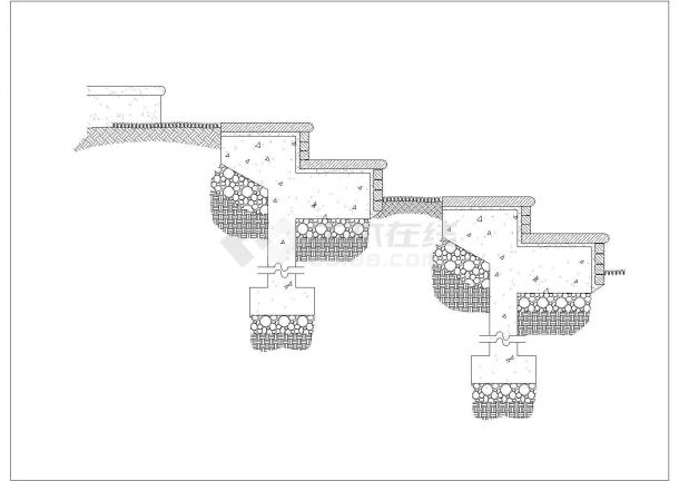 某水景广场规划设计cad总平面施工图（含台阶设计）-图一