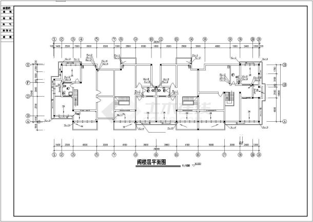 某地长37米39米 宽11.04米 1架空+5+1住宅楼给排水设计CAD图-图二