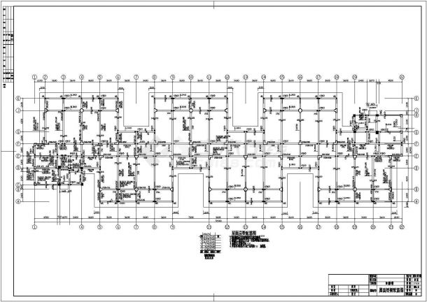 宿舍综合楼结构图纸CAD-图二