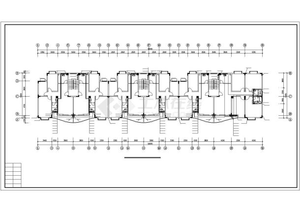 某地长55米 宽13米 6层(1梯2户)住宅楼给排水设计CAD图-图二