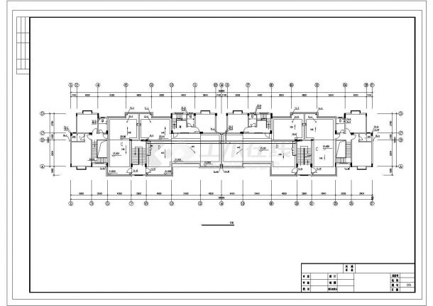 某地长56.8米 宽11.6米 8层复式住宅楼给排水设计CAD图-图一