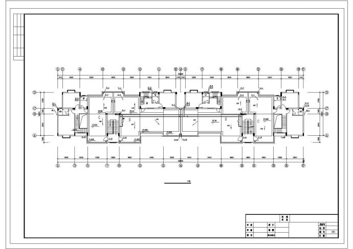 某地长56.8米 宽11.6米 8层复式住宅楼给排水设计CAD图_图1