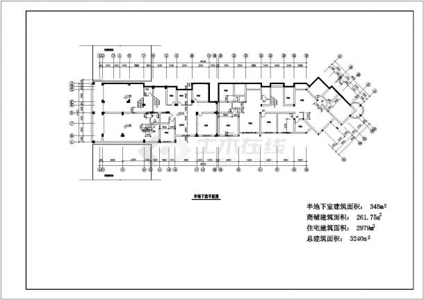 【江苏】某航运新村高层住宅建筑设计全套cad图纸-图一