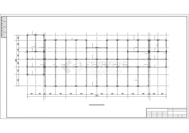 溧阳市第七中学2500平米三层框架结构教学楼建筑结构设计CAD图纸-图一