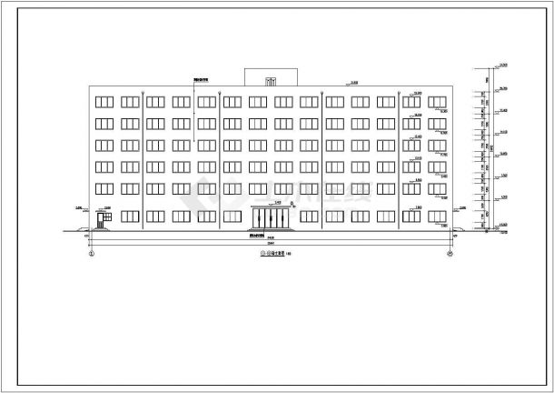 佛山市某职业技术学院5890平米6层框架结构综合楼建筑结构设计CAD图纸-图一