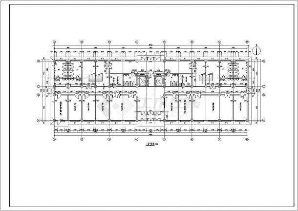 佛山市某职业技术学院5890平米6层框架结构综合楼建筑结构设计CAD图纸-图二