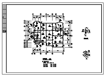 三层钢筋混凝土结构欧美别墅建筑结构施工cad图(带效果图，共十三张)-图二