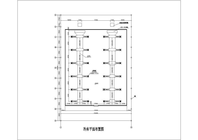 乌鲁木齐市某大型水果加工厂单层钢结构冷库建筑设计CAD设计图_图1