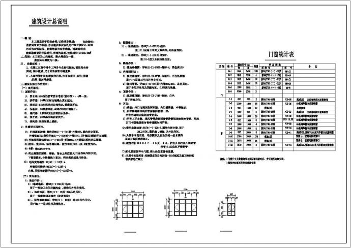 某学校学生公寓楼设计全套施工cad图，含效果图_图1