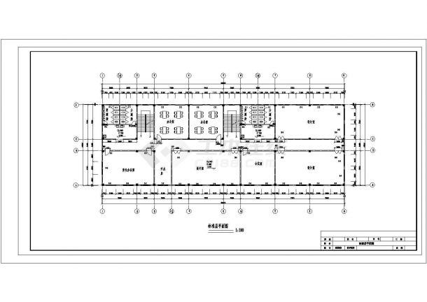 镇江市某建筑设计院4200平米5层钢混框架结构办公楼建筑设计CAD图纸-图二