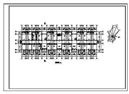 某六层框架结构交通大学学生公寓楼建筑施工cad图(含计算书，结构图，共七张)_图1