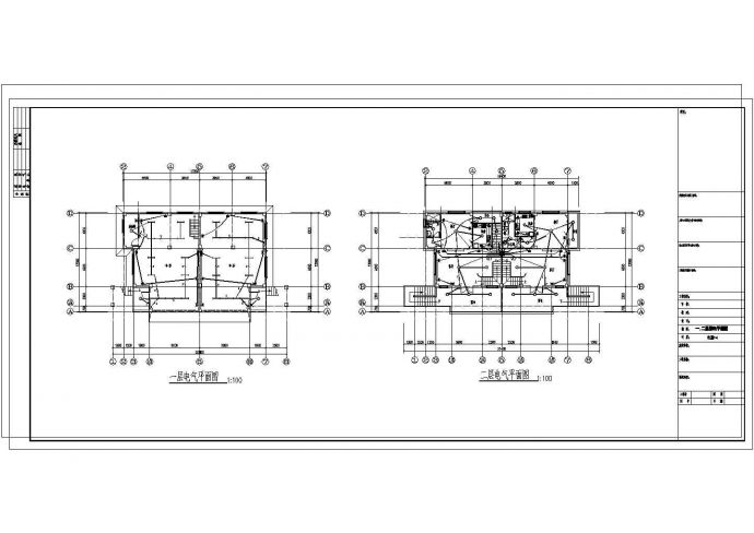 某 5层双拼别墅电气施工CAD图纸_图1