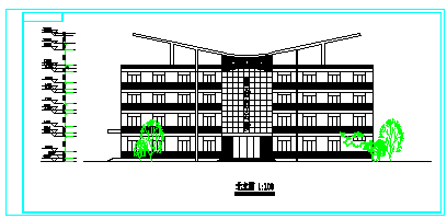 某四层综合办公楼CAD结构施工设计图-图二