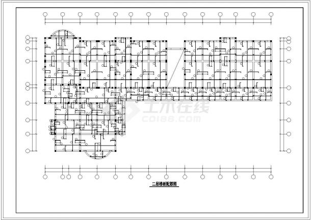 某二层框架结构小区幼儿园设计cad全套结构施工图纸（含设计说明）-图二