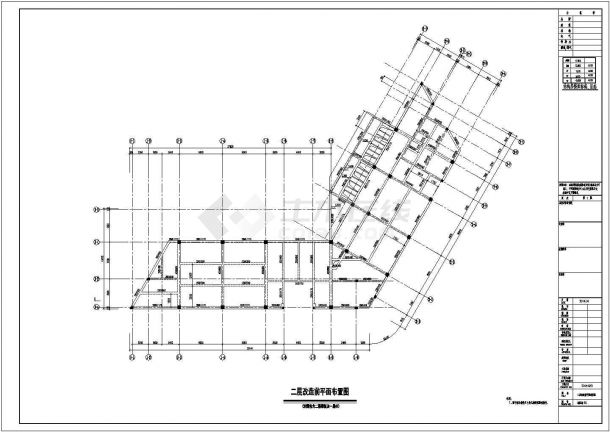 三层框架结构老年活动中心建筑结构设计施工图-图二