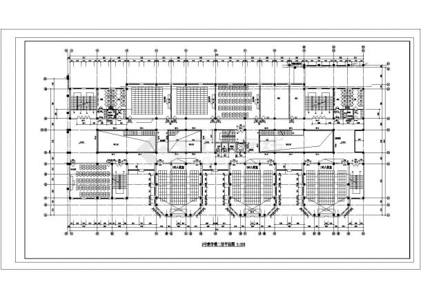 太原市某技工学校6层砖混结构教学楼平面设计CAD图纸（3套方案）-图一