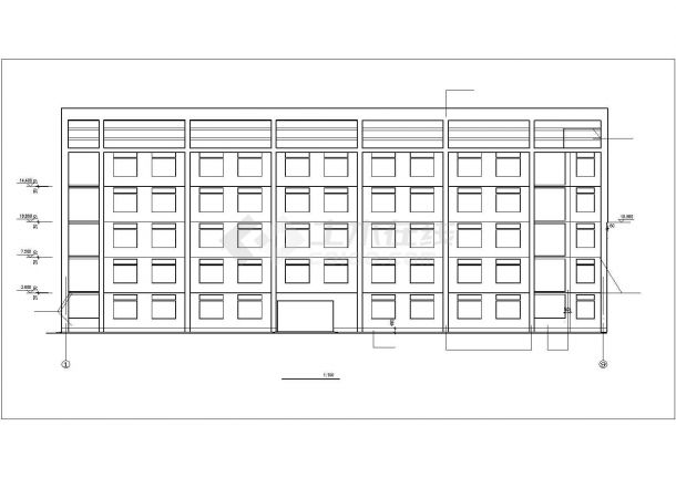沈阳第十中学2900平米5层砖混结构教学楼全套建筑设计CAD图纸-图一
