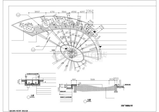 太阳广场景观设计CAD图-图一