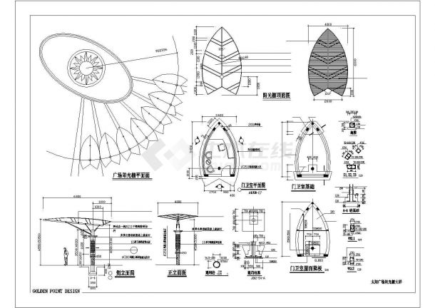 太阳广场景观设计CAD图-图二