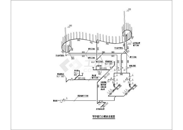 小型喷泉管道示意图图片