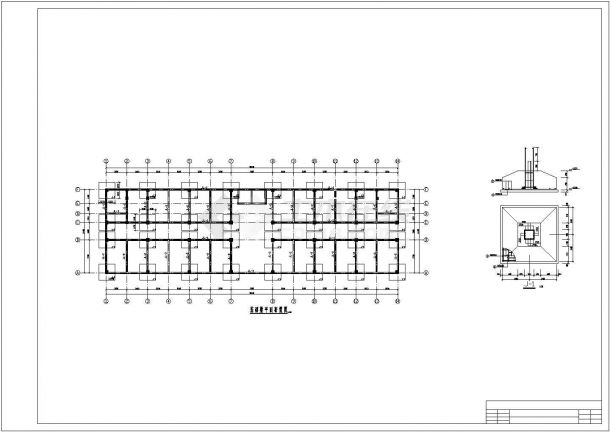 某六层4400平方米沙河办公楼毕业设计（含计算书、计算表格、结构图、施组）-图一