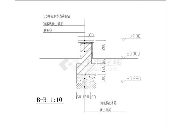 某特色艺术型景观花坛设计cad建筑施工详图-图二