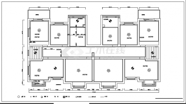 扬州二套酒店式公寓住宅楼建筑设计施工cad图纸-图二