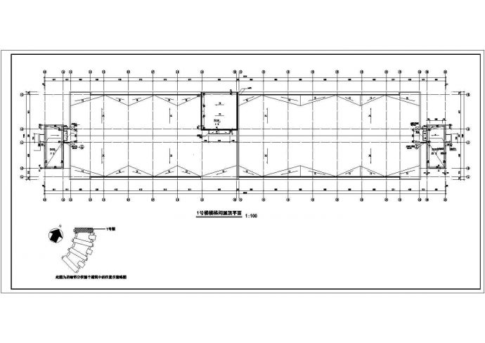 包头市海翔技工学院1.4万平米5层框架结构教学楼建筑设计CAD图纸_图1