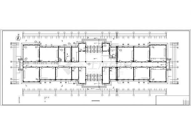 华中科技大学附属小学5500平米4层框架结构教学楼建筑设计CAD图纸-图二