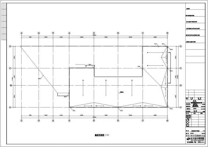 哈尔滨市某工厂1900平米双层维修加工车间给排水系统设计CAD图纸_图1