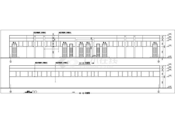 北京某中学190平米单层砌体结构公共场所建筑设计CAD图纸-图一