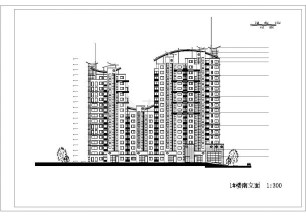 高层住宅小区全套设计施工图-图二