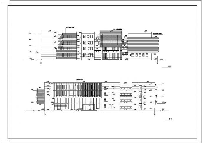 长春市某大型小学建筑方案CAD布置图_图1