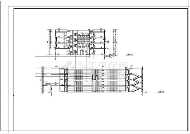 长春市某大型小学建筑方案CAD布置图-图二
